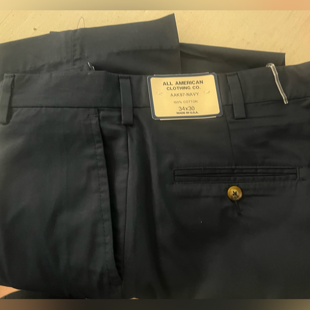 Brand new Johnston and Murphy navy pants…tags still on